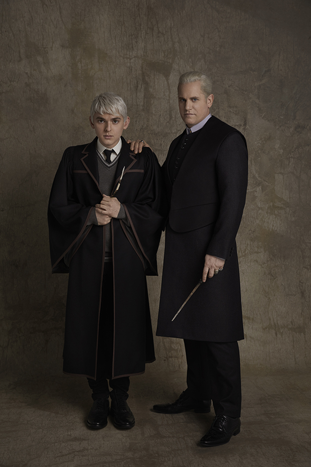 The Malfoys: Bubba Weiler as Scorpius and Jonno Roberts as Draco.
