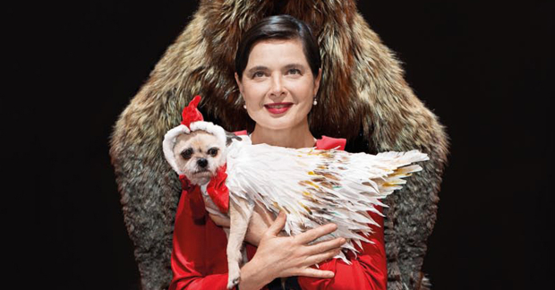 Isabella Rossellini and her dog Pan in Link Link Circus