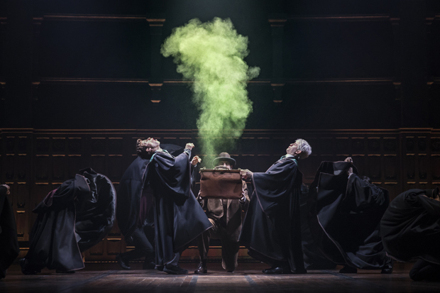 Nicholas Podany as Albus Potter and Bubba Weiler as Scorpius Malfoy in a scene from Harry Potter and the Cursed Child.