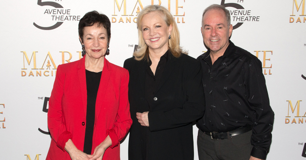 Lynn Ahrens, Susan Stroman, and Stephen Flaherty, creators of Marie, Dancing Still.