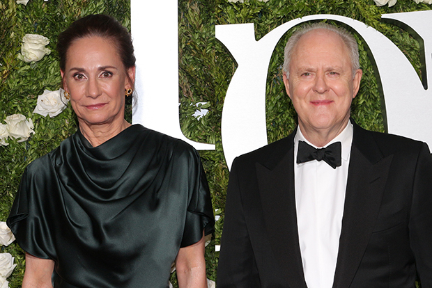 Laurie Metcalf plays Hillary, and John Lithgow plays Bill in Lucas Hnath&#39;s Hillary and Clinton on Broadway.