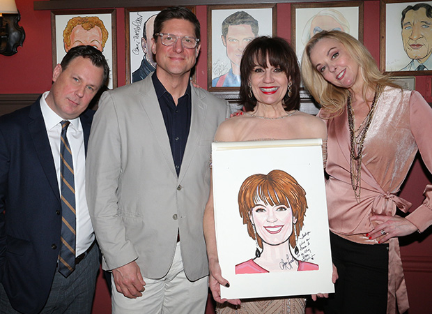Beth Leavel with her The Prom costars Brooks Ashmanskas, Christopher Sieber, and Angie Schworer.