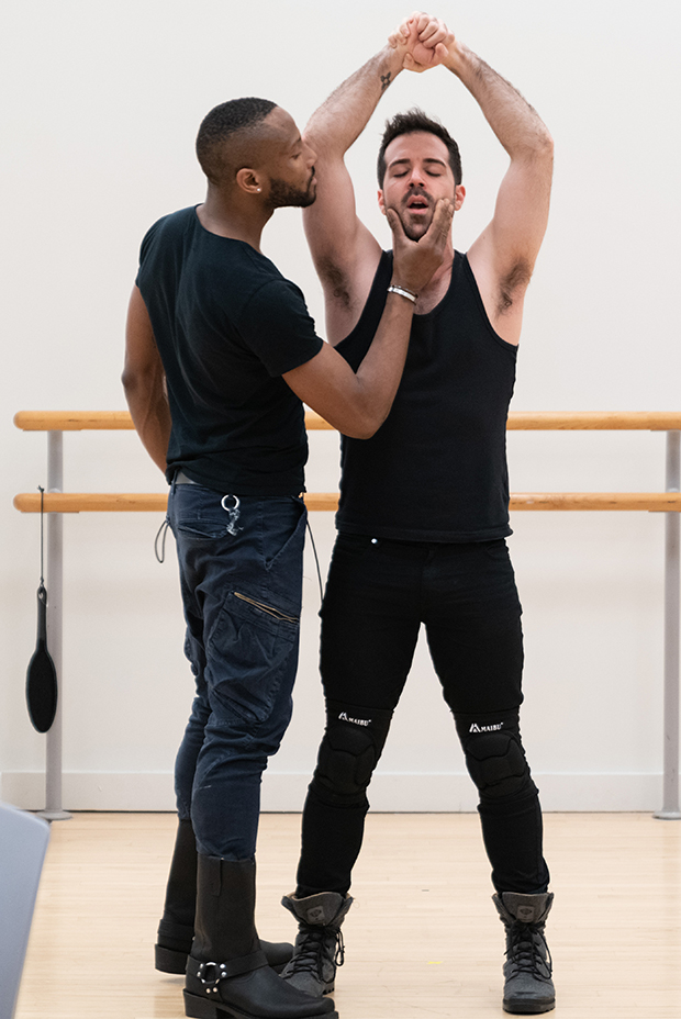Jimmy Brooks and Joe Chisholm in rehearsal.