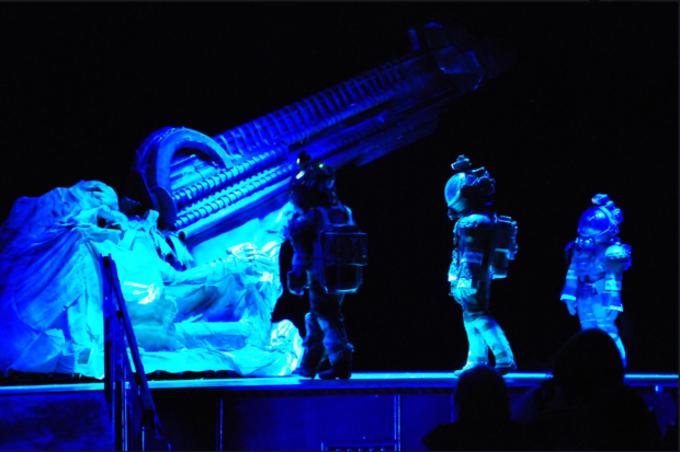 A scene from the North Bergen High School production of Alien.