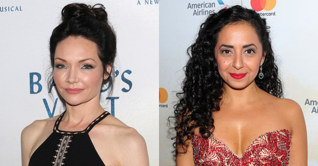 Katrina Lenk and Sharone Sayegh at the opening night of The Band&#39;s Visit on Broadway.