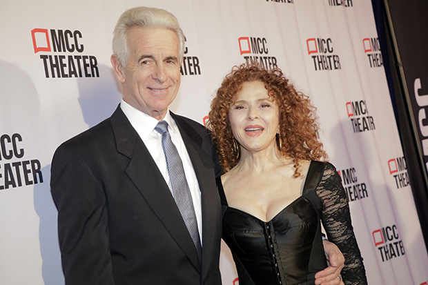 James Naughton and Bernadette Peters on the red carpet.