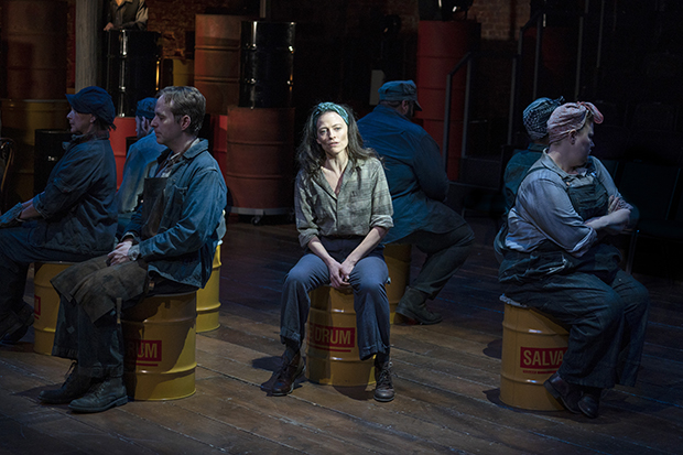 Lara Pulver (center) plays Moll in The Cradle Will Rock.