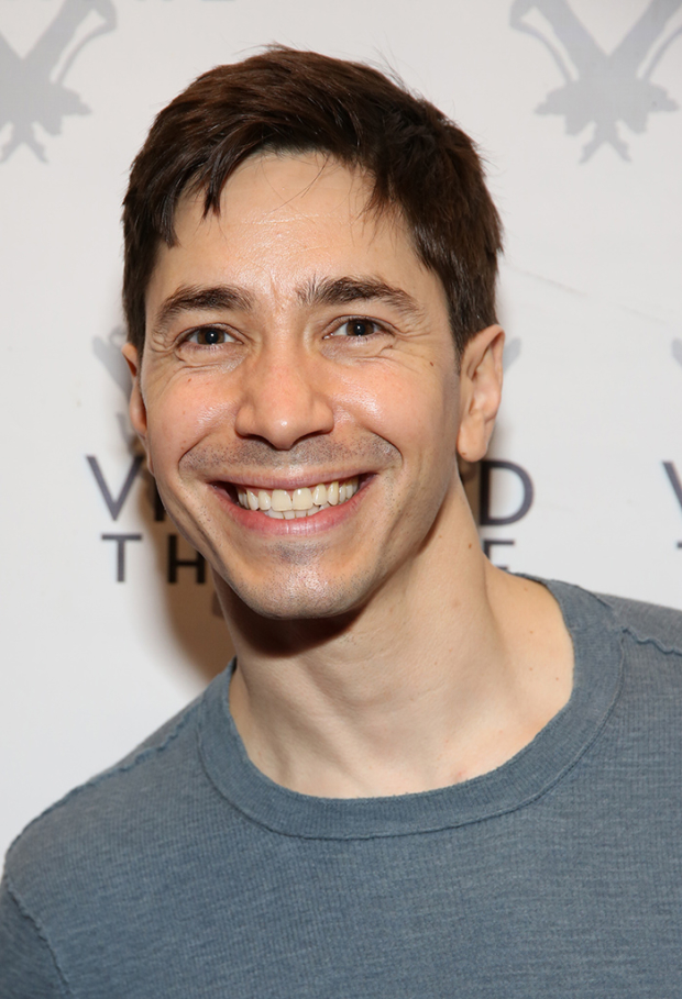 Justin Long celebrates the opening of Do You Feel Anger? at the Vineyard Theatre.