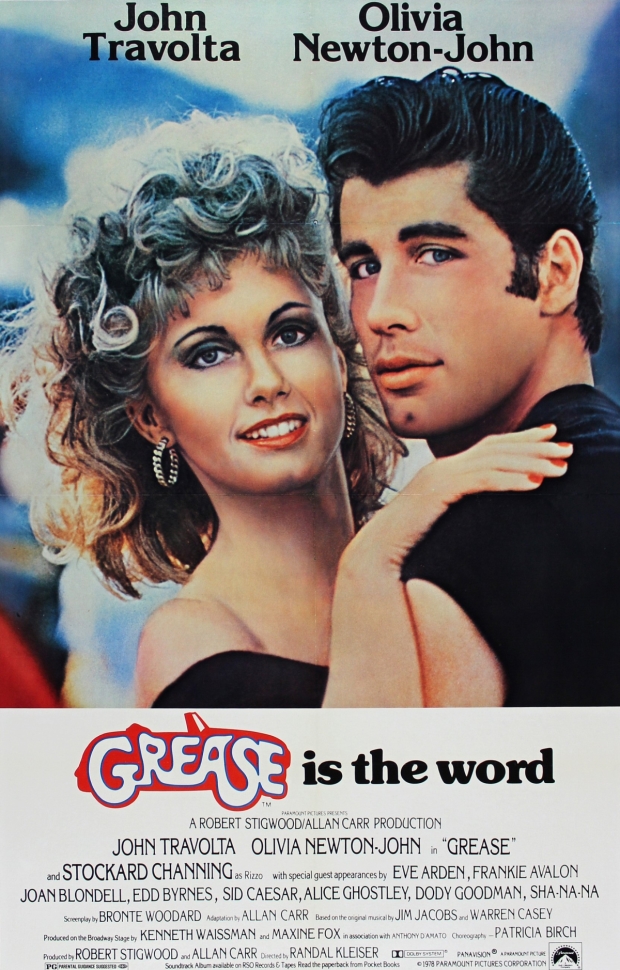 The original Grease movie poster.