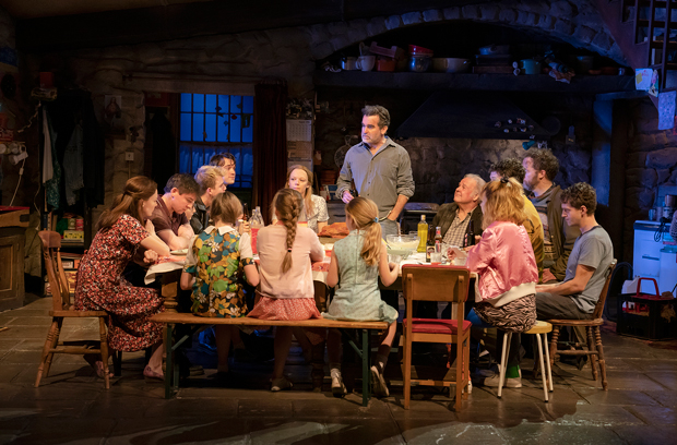 Brian d&#39;Arcy James, standing, currently plays Quinn Carney in The Ferryman on Broadway.