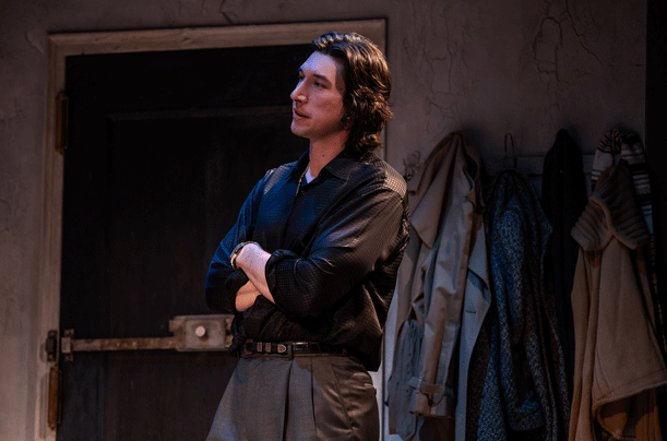 Adam Driver stars as Pale in Lanford Wilson&#39;s Burn This, directed by Michael Mayer, at the Hudson Theatre.