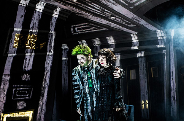 Alex Brightman and Sophia Anne Caruso as Beetlejuice and Lydia.