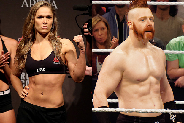 Ronda Rousey and Sheamus