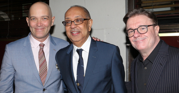 Playwright Taylor Mac, director George C. Wolfe, and star Nathan Lane.