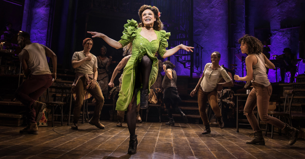 Amber Gray in the Broadway production of Hadestown at the Walter Kerr Theatre.