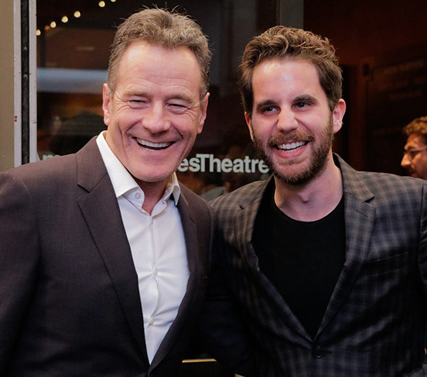 Bryan Cranston and Ben Platt at the opening of All My Sons.
