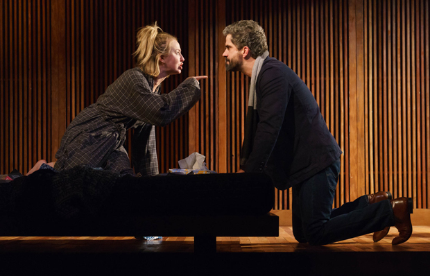 Halley Feiffer and Hamish Linklater star in Feiffer&#39;s The Pain of My Belligerence at Playwrights Horizons.