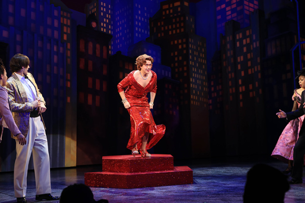 Santino Fontana stars as Michael Dorsey/Dorothy Michaels in the new Broadway musical Tootsie, which opened last night at the Marquis Theatre.