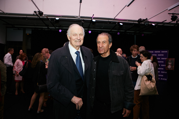 Alan Alda and The Band&#39;s Visit star Sasson Gabay at the opening of Link Link Circus.