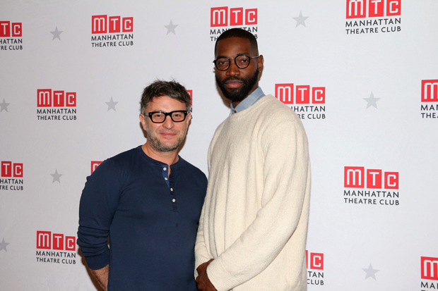 Playwright Tarell Alvin McCraney (right), whose play Choir Boy has been nominated for the 2019 Tony Award for Best Play, with director Trip Cullman.