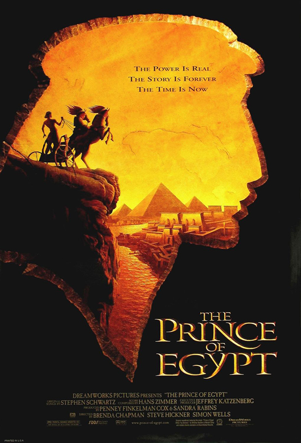The original film poster for The Prince of Egypt.