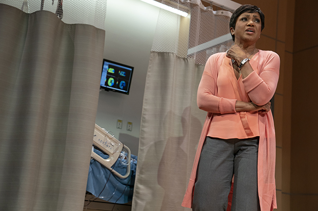Constance (Brenda Pressley) stands next to Maurice&#39;s hospital bed in Proof of Love.