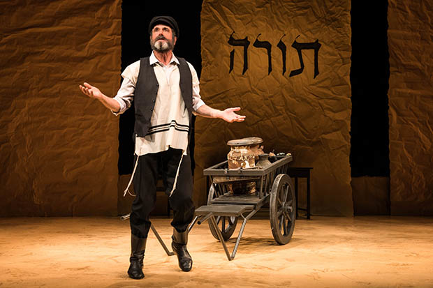 Steven Skybell leads the cast of Fiddler on the Roof in Yiddish.