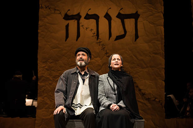 Steven Skybell and Jennifer Babiak appear in Fiddler on the Roof in Yiddish.