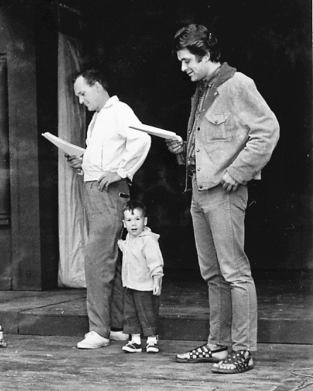 Baby Patrick on stage in Ashland with his father, circa 1964.