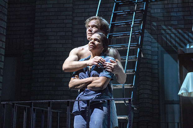 Michael Shannon and Audra McDonald star in the Broadway revival of Terrence McNally&#39;s Frankie and Johnny in the Clair de Lune, directed by Arin Arbus, at the Broadhurst Theatre. 