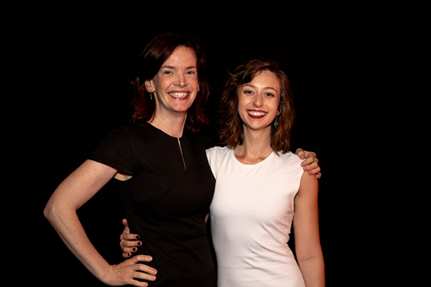 Director Margot Bordelon poses with Something Clean playwright Selina Fillinger.