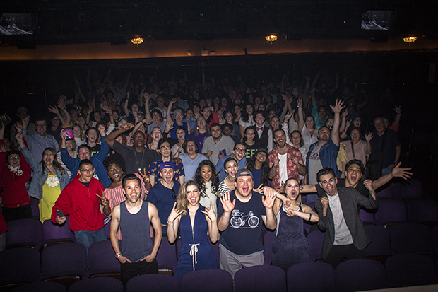 Celebrating 100 performances of Be More Chill on Broadway.