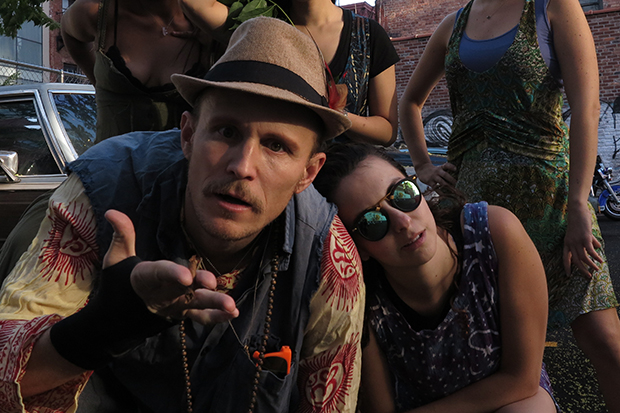 Drew Valins (foreground) played Puck in Shakespeare in the Parking Lot&#39;s 2016 production of A Midsummer Night&#39;s Dream.