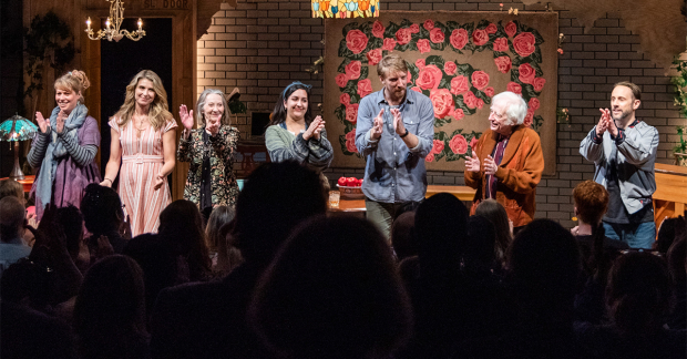 Curtain call at the opening of Life Sucks.