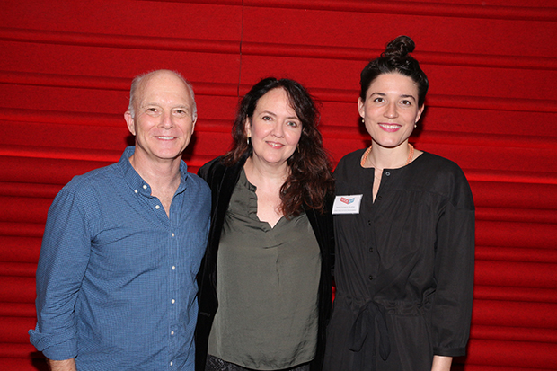 Actor Dan Butler and director Jackson Gay with Sarah Hughes, Theatre Row&#39;s new Director of Artistic Programming. 