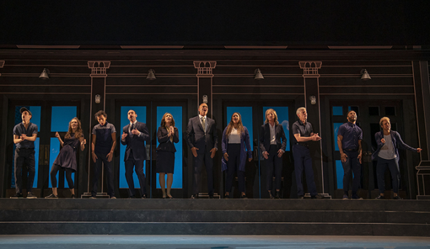 The cast of Working: A Musical, directed by Anne Kauffman, at New York City Center.