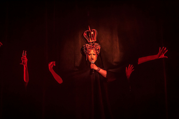 Storm Marrero as the Queen of Hearts in Queen of Hearts.