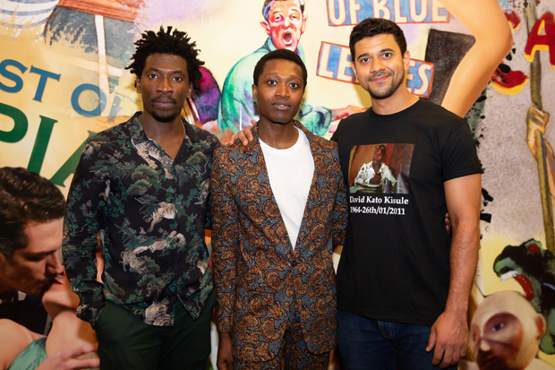 The Rolling Stone actors James Udom, Ato Blankson-Wood, and Robert Gilbert.