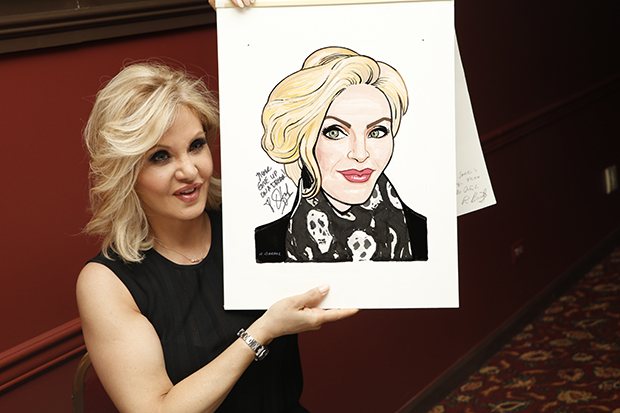 Orfeh shows off her Sardi&#39;s portrait.