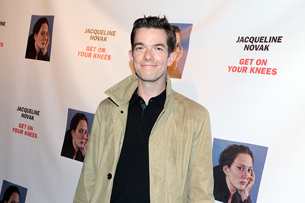John Mulaney at the opening of Get On Your Knees.
