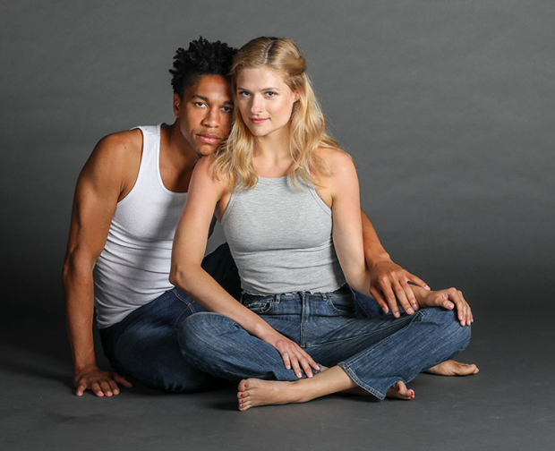Aaron Clifton Moten appears as Romeo, and Louisa Jacobson as Juliet.