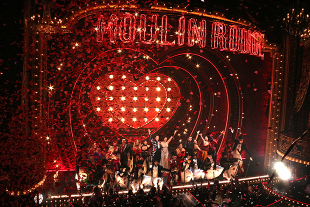 Curtain call during the opening of Moulin Rouge!