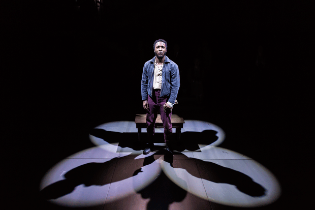 Galen Ryan Kane stars as Bigger Thomas is Nambi E. Kelley&#39;s adaptation of Richard Wright&#39;s Native Son, directed by Seret Scott, at the Duke on 42nd Street.