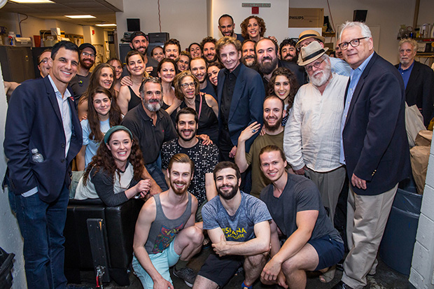 The cast of Fiddler on the Roof with Barry Manilow.