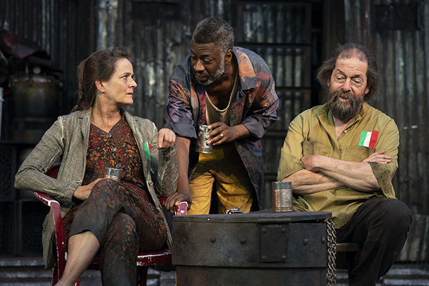 Enid Graham, Teagle F. Bougere, and Jonathan Hadary star in Coriolanus.