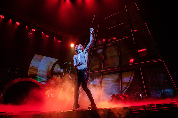 Andrew Polec plays Strat in Bat Out Of Hell — The Musical.