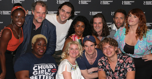 The company of Scotland, PA: Wonu Ogunfowora, Jeb Brown, Lacretta, Ryan McCartan, Taylor Iman Jones, Megan Lawrence, Jay Armstrong Johnson, Will Meyers, Kaleb Wells, David Rossmer, and Alysha Umphress.