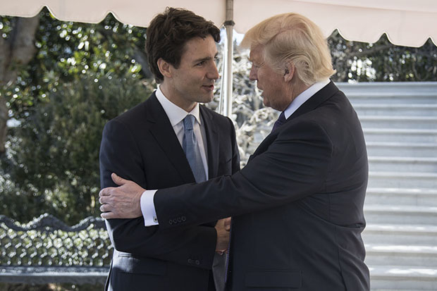 Justin Trudeau meets with Donald Trump.
