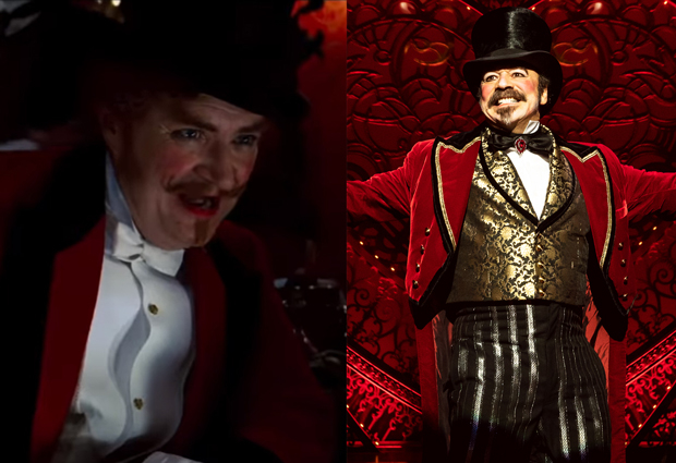 Jim Broadbent (left) plays Moulin Rouge owner Harold Zidler in Baz Lurhmann&#39;s 2001 film Moulin Rouge!, while Danny Burstein (right) plays Zidler in Moulin Rouge! The Musical.