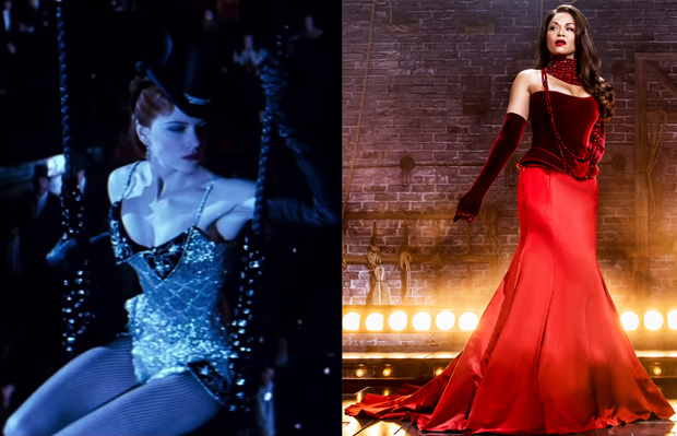 Nicole Kidman plays Satine in the 2001 film Moulin Rouge!, and Karen Olivo plays Satine in Moulin Rouge! The Musical.